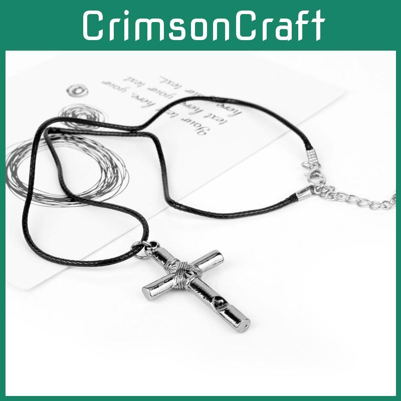 Ожерелье с подвеской в виде креста «Адская девочка» с дизайном из сплава для женщин и мужчин