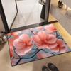 3D Визуальный Цветочный Коврик для Пола Мягкий Впитывающий Диатомовая Грязь Коврик для Двери Нескользящие Коврики для Ванны для Ванны Ванной Комнаты Кухни