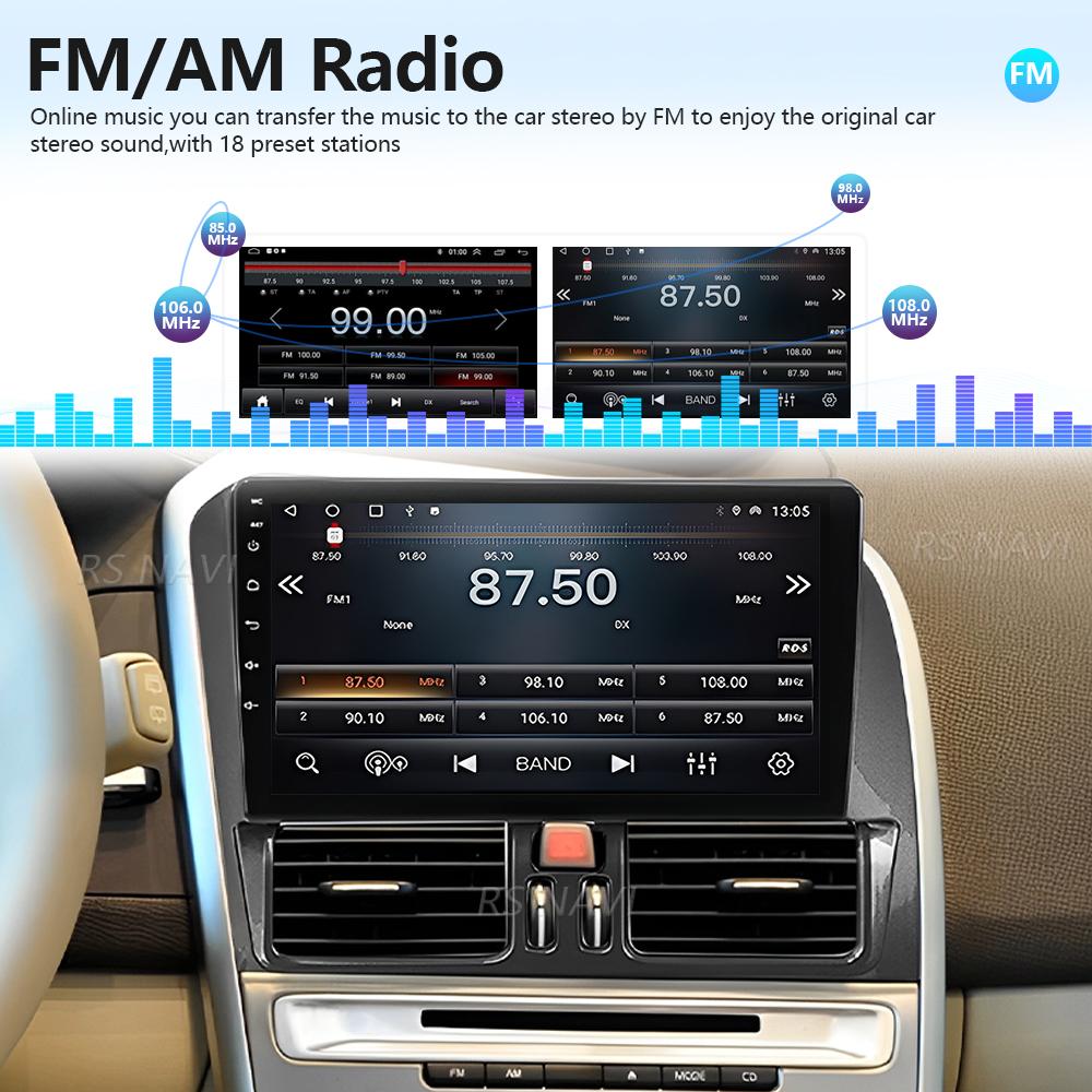 Android 16 pour Volvo XC60 Que 1 2008 - 2017 Carplay Auto Autoradio Lecteur Multimédia Autoradio DSP GPS Stéréo BT Caméra 360
