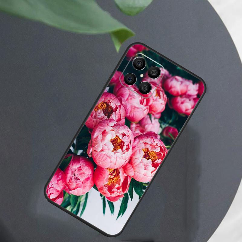 Элегантный розово-фиолетовый цветок пиона для чехла Honor Magic 8 7 5 6 Pro для Honor 200 400 Lite 50 70 90 X8c X8b X9a X9b X9c X9d Win