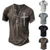 Летняя мужская футболка больших размеров с 3D цифровой печатью, без капюшона, повседневная, без воротника, с коротким рукавом