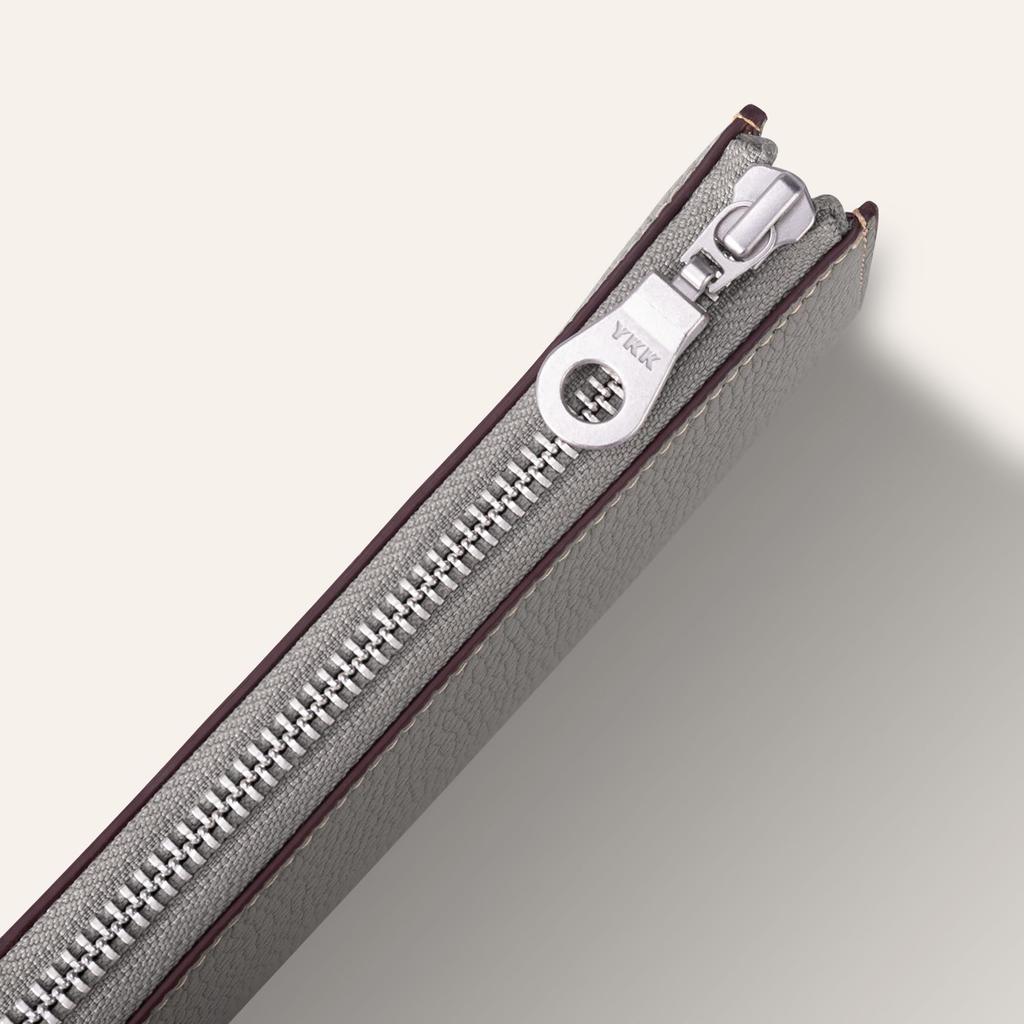 COGURE Long Wallet, L-Shaped Wallet, Genuine Leather, Smartphone Size, Slim, YKK Zipper, Includes Box, COPZ-LF, Navy