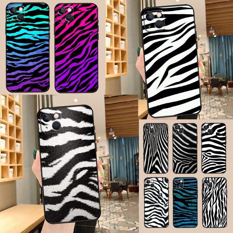 Zebra Skin Print Phone Case For iPhone 17 Pro Max 15 14 13 11 12 16 Pro Max mini 15 16 Plus 16e 17 Air Cover
