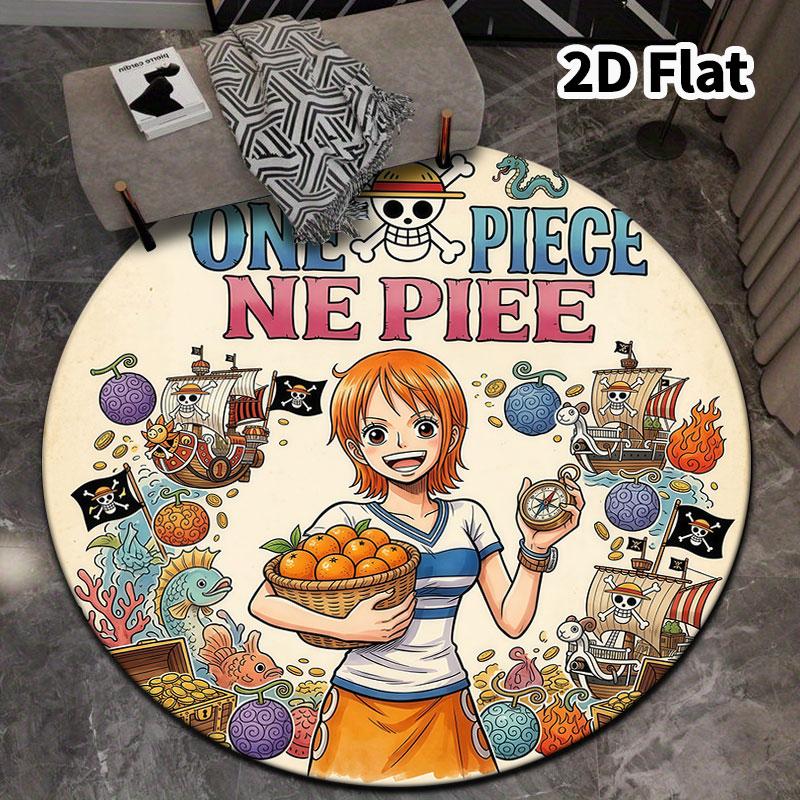 One Piece Round Area Rug Carpet Rug For Living Room Bedroom Sofa Playroom Decor Nonslip Floor Mat