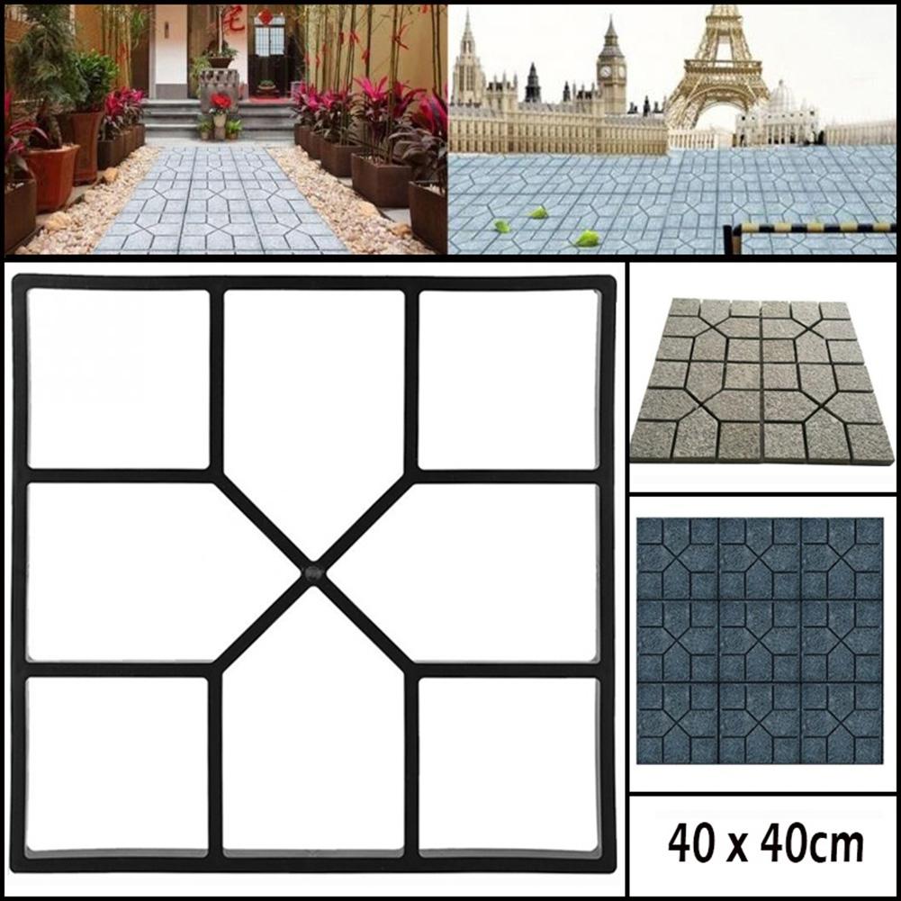 DIY Path Maker Paver Molds Stone Brick Concrete Mold Concrete Cement Walk Garden Path Paving Paver Reusable Patio Pavement Molds