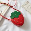 Infant Baby Kids Girls Bags Waist Bags Shoulder Bags Leather Cute Strawberry