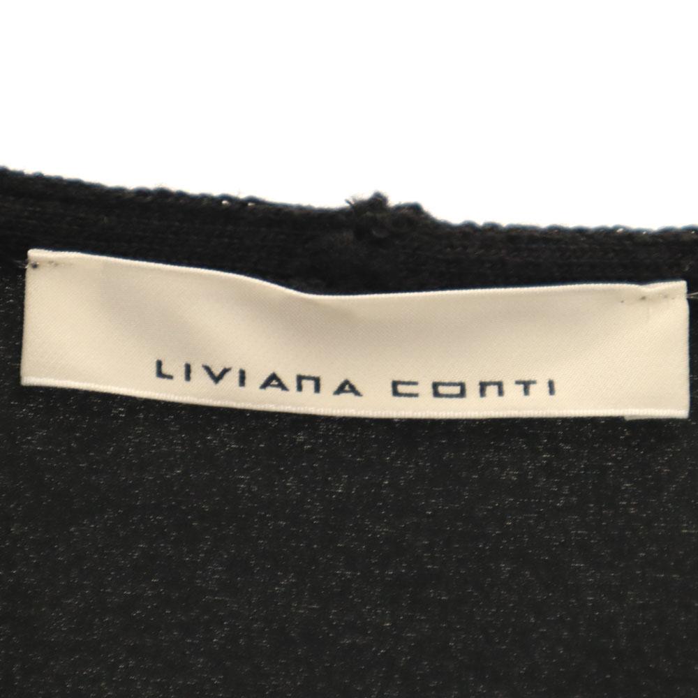LIVIANA CONTI Сделано в Италии Кардиган с длинным рукавом из смесовой шерсти 40 черный Женский Б/у