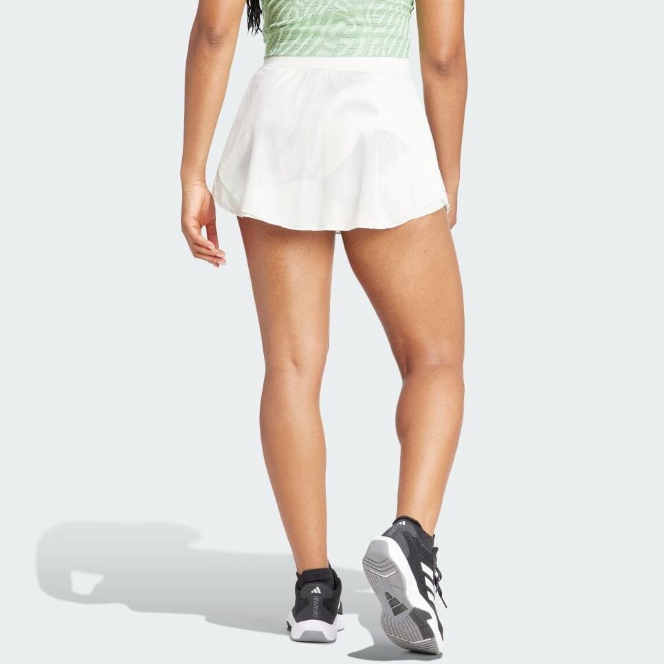 Adidas Теннисная юбка Aeroready Pro Solid Print Cool с эластичной талией, женские юбки белого цвета IL7363