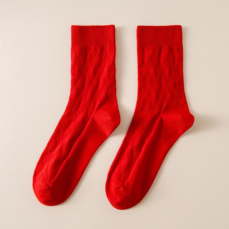 Ярко-красные годовые носки со знаком зодиака — унисекс новогодние хлопковые носки для свадьбы и осени/зимы 