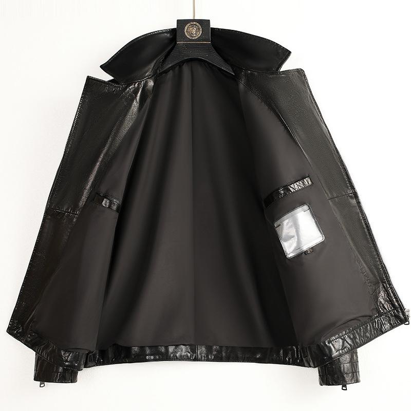 Куртка из натуральной кожи мужская облегающая куртка из вощеной коровьей кожи для мотоциклистов мужская короткая кожаная куртка осень