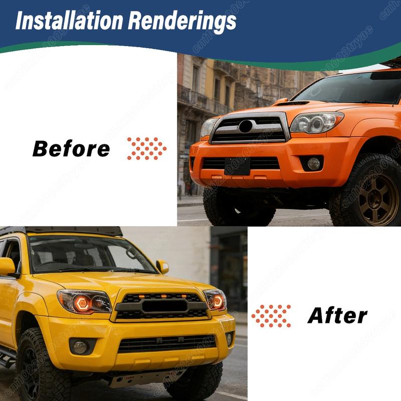 Для Toyota 4Runner 2006 2007 2008 2009 Автомобильный комплект для модификации переднего бампера в стиле TRD, решетка радиатора, воздухозаборник