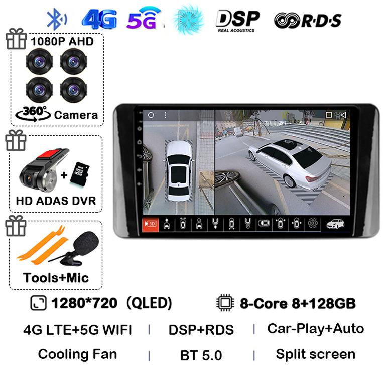 Android 14 Carplay Автомагнитола для Volkswagen Polo Mk6 VI 2020 2021 2022 Видео Мультимедийный Плеер Навигация GPS Стерео Аудио