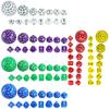 15pcs Opaque Polyhedral Dice Set D3-D100 for Tabletop Role Playing Games DNDGame TRPG Game Dice with Storage Bag