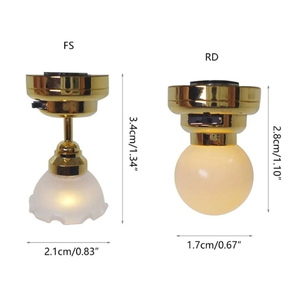 Multifunctional Dollhouse Accs 1:12 Scale Ceiling Lamp 2025 Ceiling Light