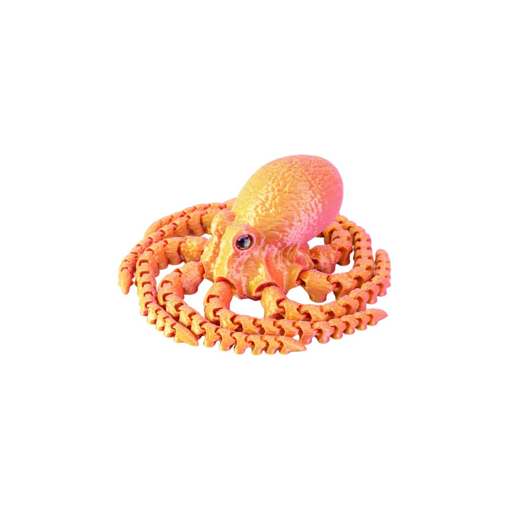 Jointed Body 3D Printed Octopusfish Octopusfish Figurine Poseable Tentacles Tabletop Decoration