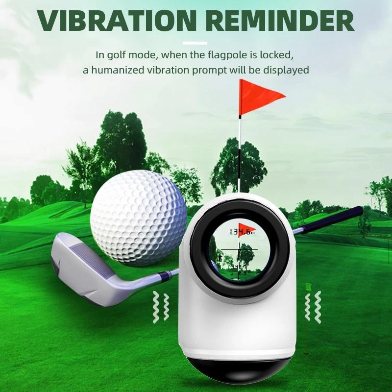 REVASRI Laser Rangefinder 600M LCD Display,Rechargeable Battery,Flag Pole Lock Vibration for Golf Sport,Survey
