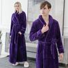 Женский и мужской плотный фланелевый халат для дома на осень/зиму
