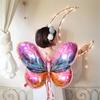 Большой шар-бабочка из алюминиевой фольги, красочный шар-бабочка, украшение для дня рождения, свадьбы, детского душа, детская игрушка