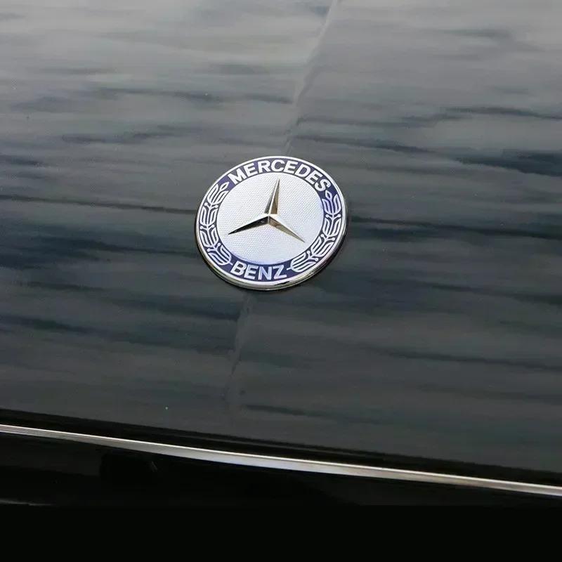 ESU5 1pcs 57mm Car Hood Emblem Badge Bonnet Emblem For Mercedes Benz W124 W140 W163 W202 W203 W204 W210 W211 W205 A2048170616