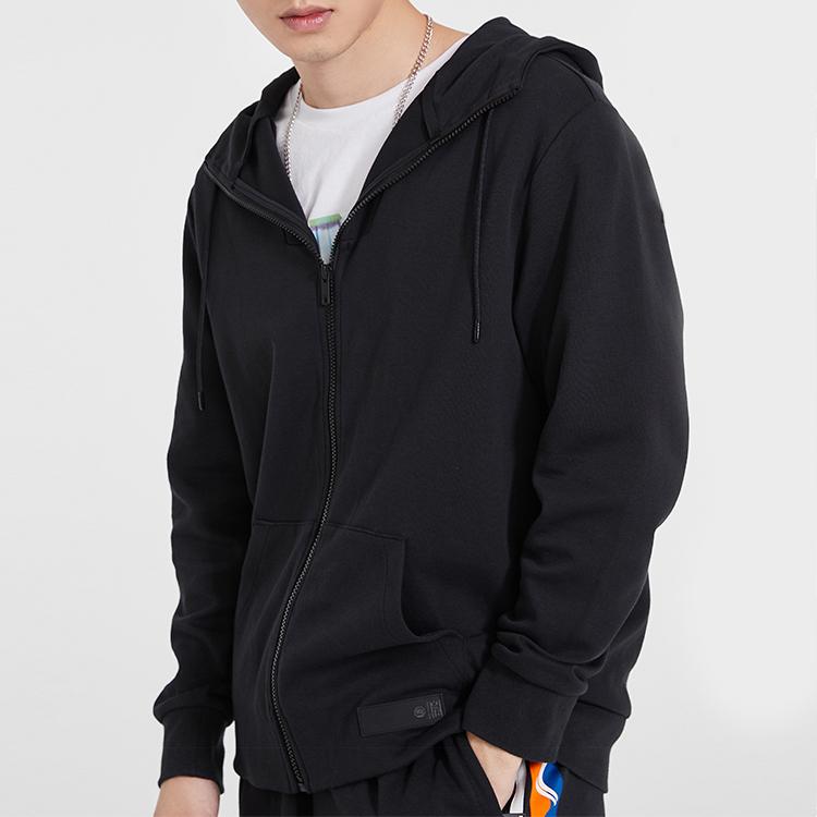 Li-Ning Кардиган с капюшоном Badfive Basketball Series, мужская верхняя одежда, черный AWDQ073-2