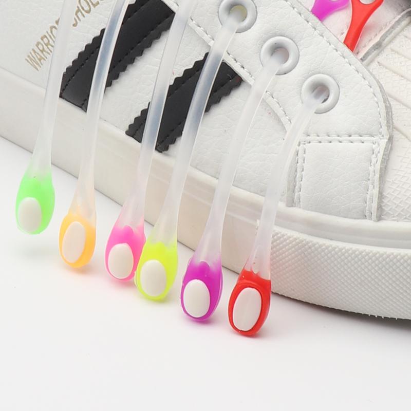 № 8, 12 шт. градиентные эластичные силиконовые шнурки без завязок, эластичные шнурки, кроссовки для взрослых и детей, ленивые шнурки для обуви, резиновые шнурки