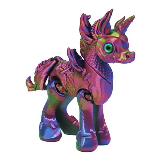 Подвижные Суставы Фигурка Пони Снятие Стресса Непоседа Игрушка 3D Печатная Статуэтка Лошади Образовательная Модель Животного Украшение Настольное Украшение