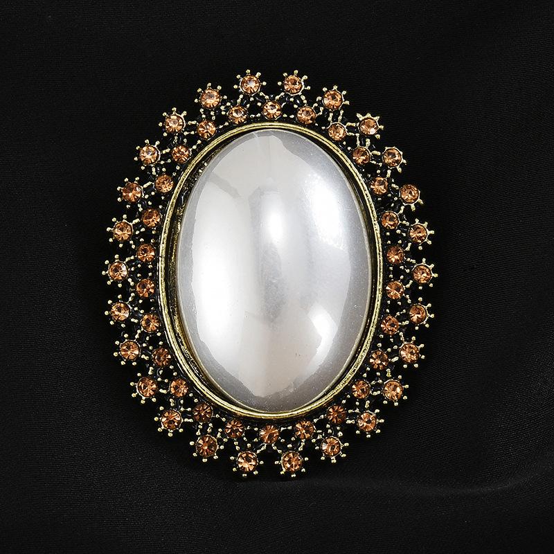 Brooch High-End Sense Niche Light Luxury Suit Bow Rhinestone Corsage High-End Alloy Creative Clothing Accessories