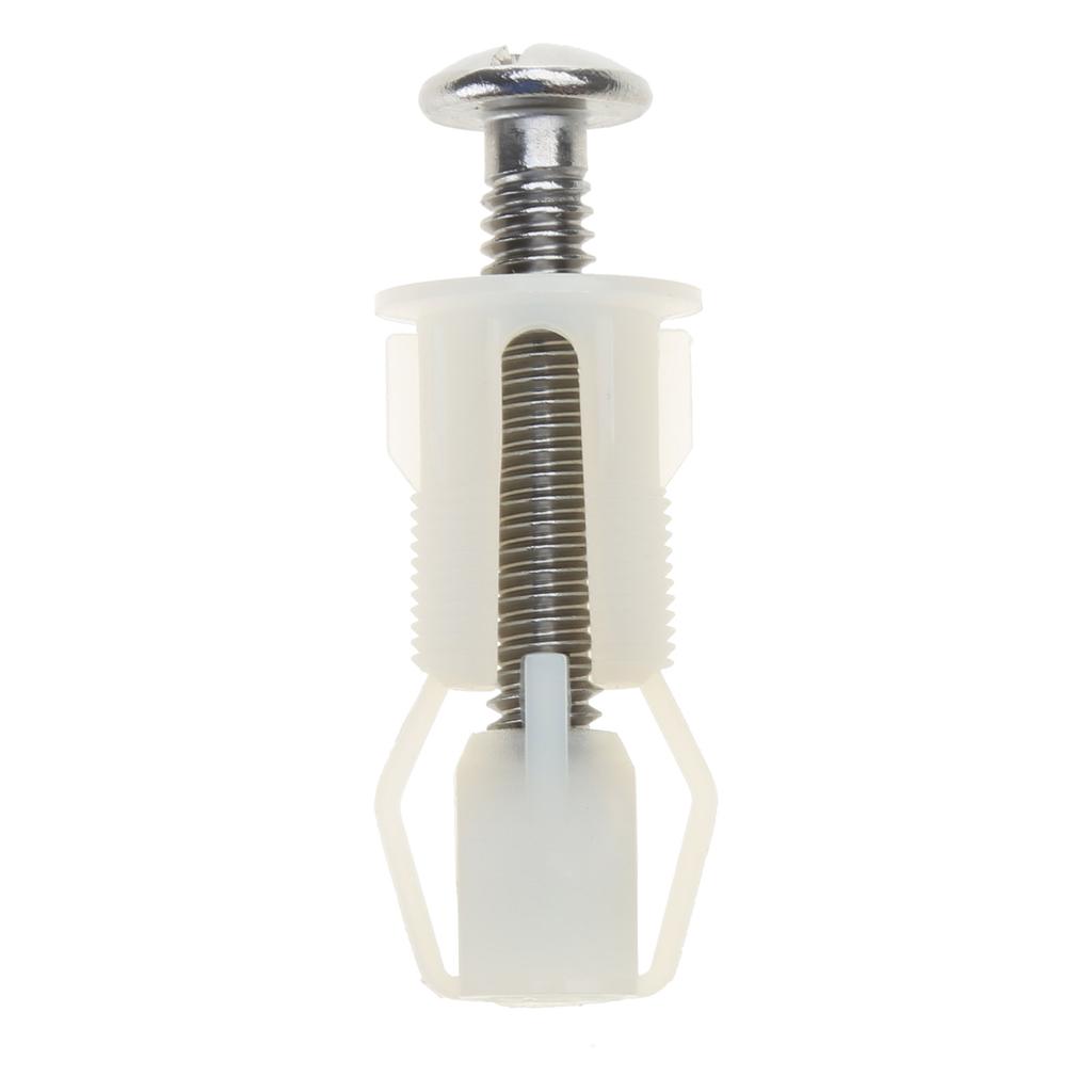 Профессиональное обновление сиденья для унитаза-ABS-Распорные болты с белым покрывающим листом, винты крышки унитаза с прокладками 18мм