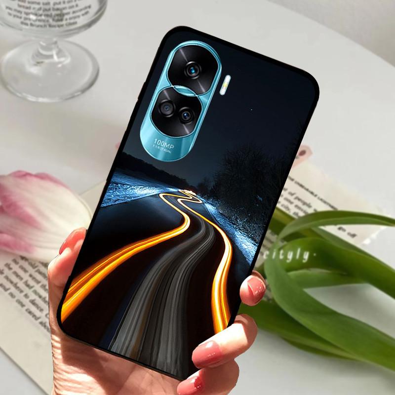 Чехол для Honor 90 Lite Honor90 Pro 5G Силиконовый Мягкий Покрашенный Черный Бампер Funda Coque для HONOR 90 Pro 90Lite Защитный Чехол