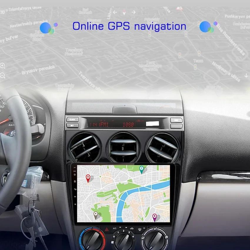 Радио Carplay на Android 13 для Mazda 6 2004 2005 2006 2007 2008-2015 GPS Авто Видеоплеер Android Auto WIFI BT GPS навигация 2DIN
