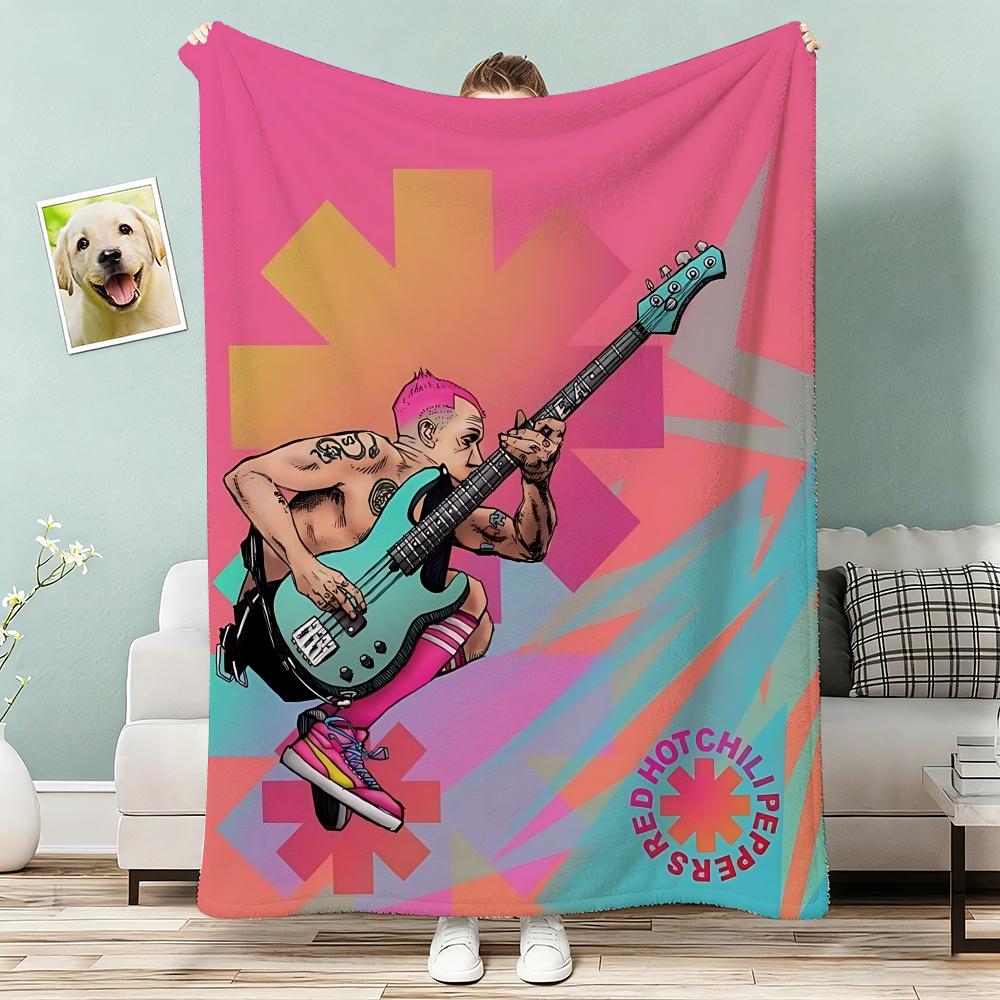 Red Hot Chili Peppers band Throw Lightweight g Flannel Blanket Soft Skinfriendly for Summer Cooling