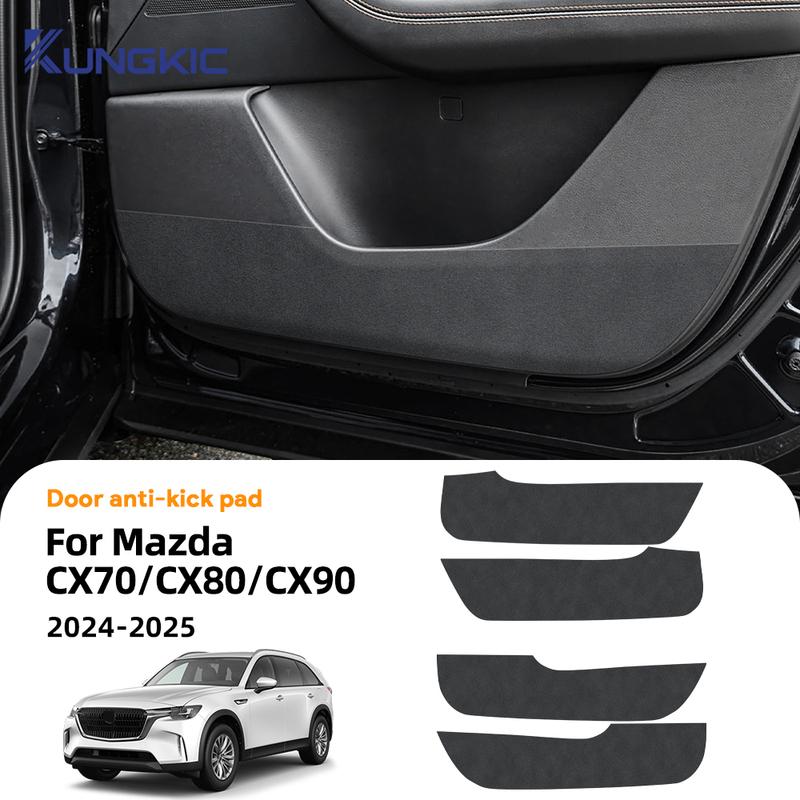 Для Mazda CX70 CX80 CX90 CX-70 CX-80 CX-90 2024 2025 Замшевая Накладка на Дверь Против Зацепок Накладка на Дверь Внутренняя Отделка Коврик Аксессуары