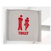 Долговечный самоклеящийся знак для туалета, мужской и женский туалет, наклейка для двери ванной комнаты, стильный и простой в установке