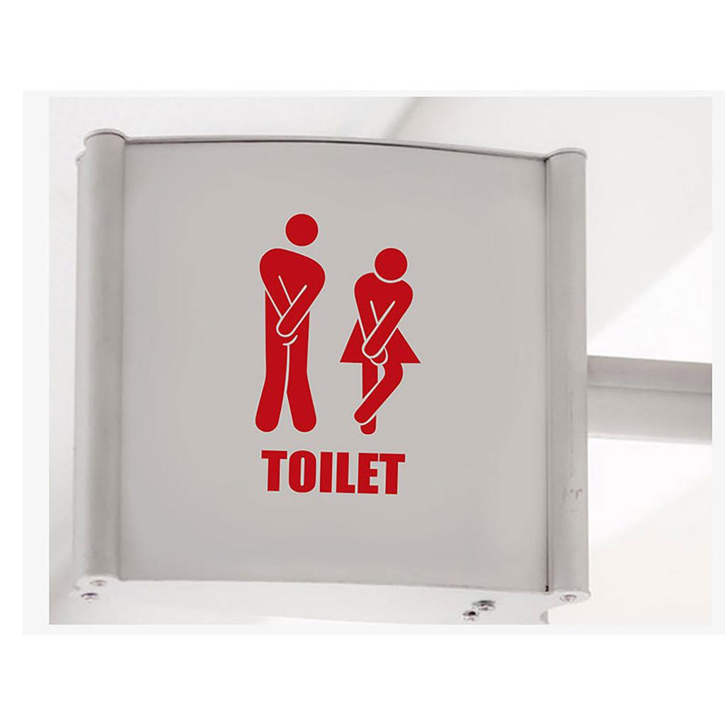 Долговечный самоклеящийся знак для туалета, мужской и женский туалет, наклейка для двери ванной комнаты, стильный и простой в установке
