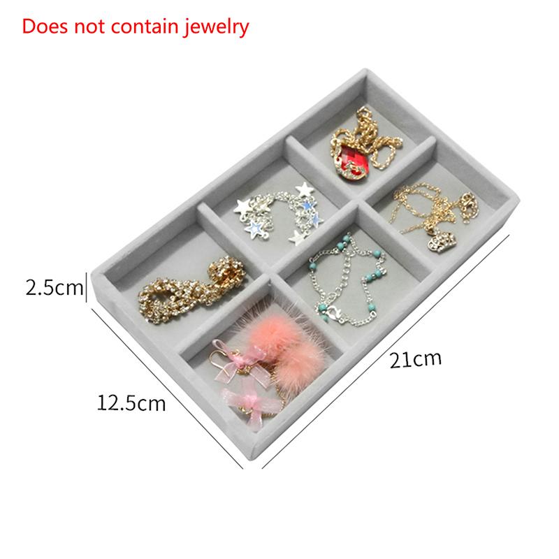 1 шт. Модный портативный бархатный органайзер для ювелирных изделий, поднос для колец, ожерелий, ящик для хранения, витрина для ювелирных изделий, ящик для хранения