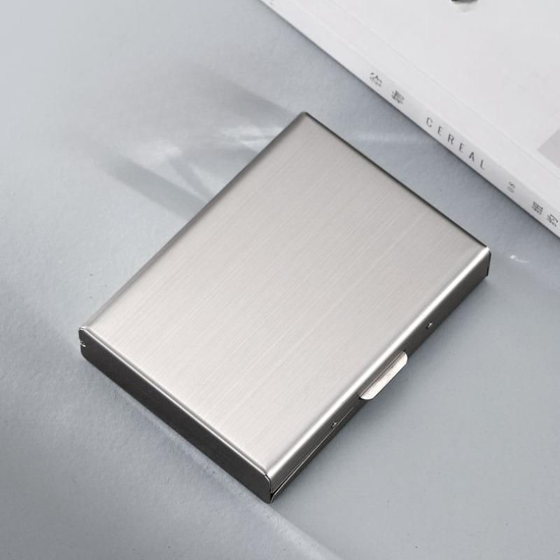 1 шт. Карманный стальной держатель Нержавеющая сталь Блокировка визитницы Защита кредитной карты Чехол-коробка