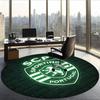 Sporting Clube De Portugal (14) Round Office Rug Decorative Floor Rug for Office Bedroom Living Room and Home Space