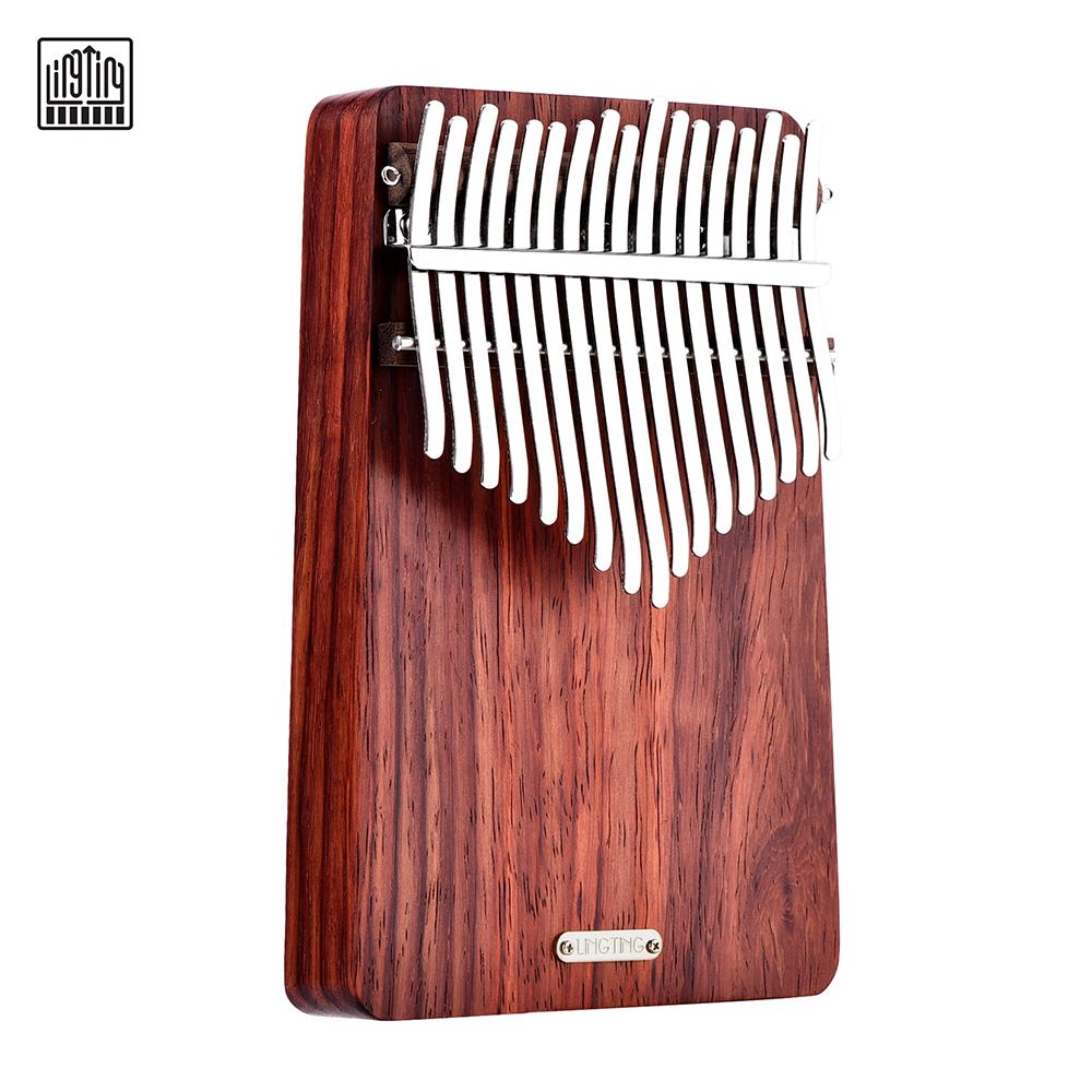 LINGTING K17A 17-клавишное портативное пианино для большого пальца Kalimba Mbira Sanza Padauk Matetial с сумкой для хранения