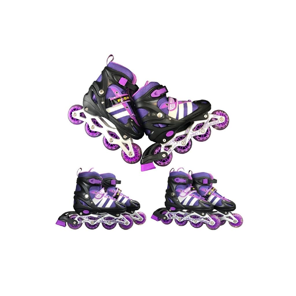 Регулируемые силиконовые розовые коньки с подсветкой Psfva151510