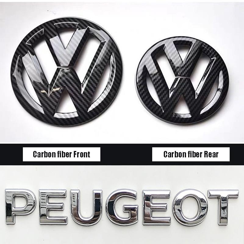AGLNX1 1Set Front Grille Rear Trunk Car Decoration Sticker Auto decal For VW Golf Amarok T5 Phaeton Teramont ID3 Tiguan T-Cross Passat