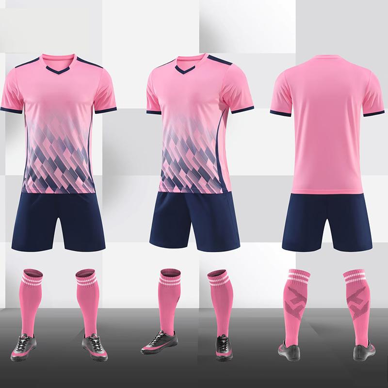 Football Jersey Set, Men'S And Women'S Adult Children'S Training Jersey, Short-Sleeved Printed Font Size Competition