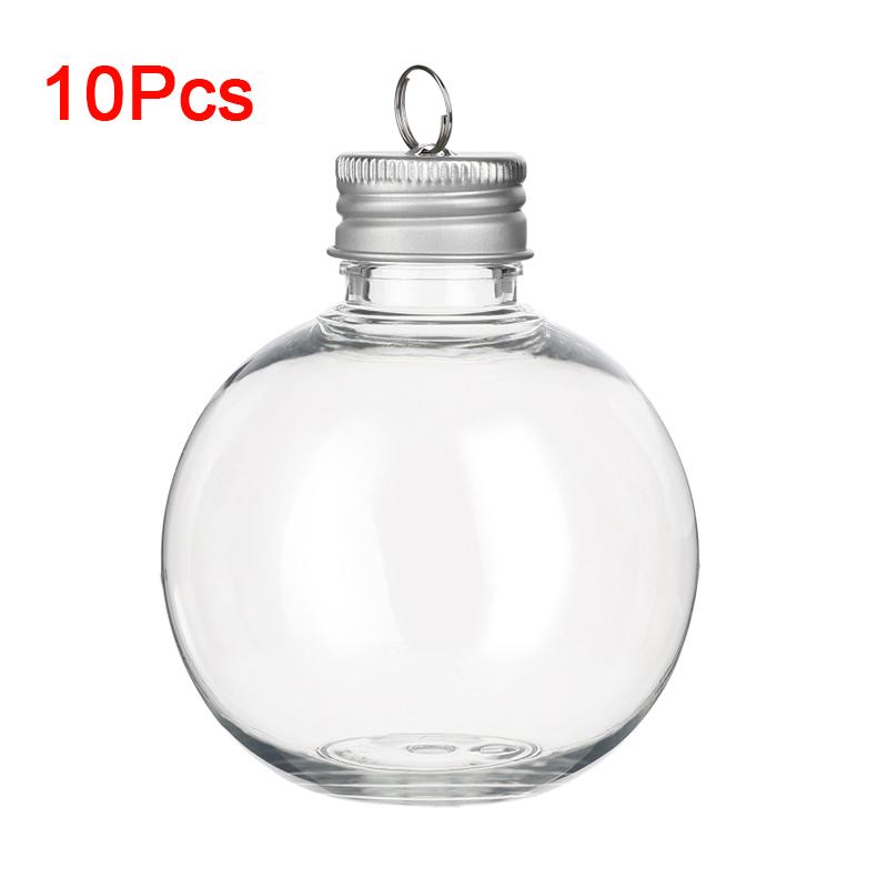 10PC/Bags With Gold Silver Hanging Ring Cover Gifts Plastic Hanging Balls DIY Crafts