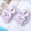 New Cartoon Cute Little Girl Winter Warm Gloves for Outdoor Cycling To Prevent Cold Baby Writing Half Finger Flip Up Cover