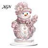 Christmas Theme Tabletop Ornaments Winter Ornaments, Double-sided Acrylic Snowman/Santa Claus/Reindeer/Cottage Table Seasonal Home Decorations