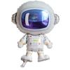 1Pc Astronaut Party Balloons Large Silver Outer Space Rocket  Spacecraft Galaxy Theme Foil Balloons for Birthday Party Kids Deco