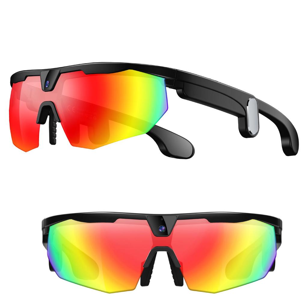 800W Pixel AI Smart Glasses: Cross-Screen Video Recording, Bluetooth Calls & Music for Cycling