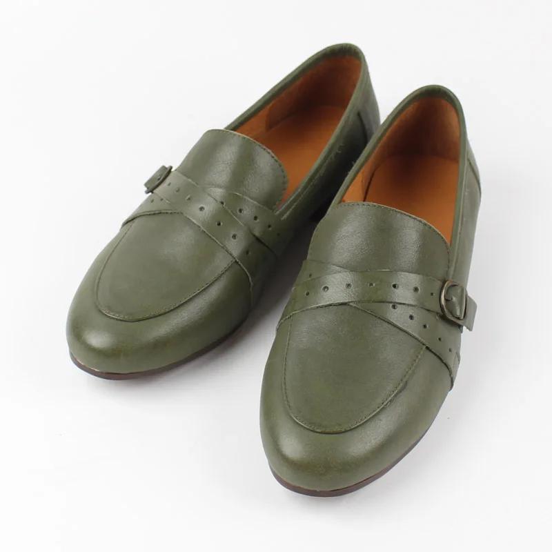 Модные лоферы из коровьей кожи, плоские кожаные винтажные женские туфли, мягкие, удобные и полезные для здоровья