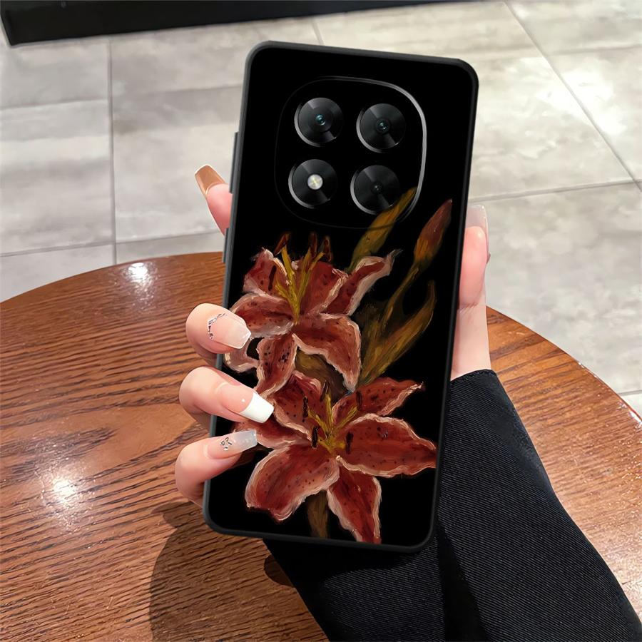 Чехол для телефона Funda с принтом цветка лилии и орхидеи для Xiaomi Redmi Note 9 7 8 12 Pro 11s 12s 10S 9S 10 14 11 13 Pro Plus