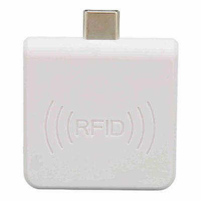 RFID ID Мобильный телефон Считыватель карт Тип C Интерфейс 125 кГц Портативный считыватель смарт-карт Белый
