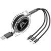 Car 3 In 1 USB Type-C Ports Fast Charger Power Data Cable For Citroen Celysee C6 C3 C5 C1 C2 C4 Aircross Picasso Cactus Berlingo MA4